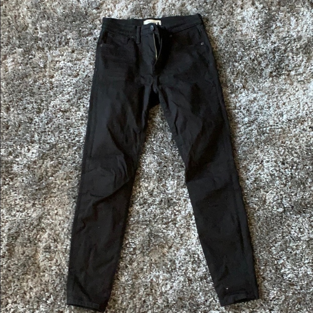 Madewell 9” high rise skinny skinny in Black Frost